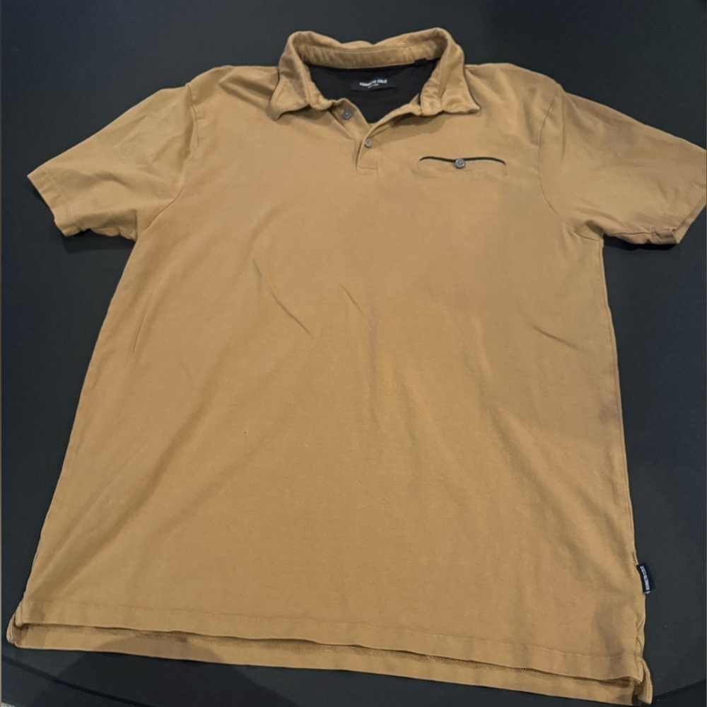 Kenneth Cole Men's Camel Polo Shirt Preppy Classic Minimalist